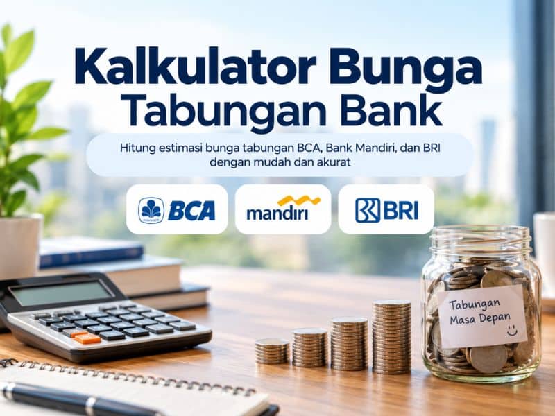 Kalkulator Bunga Tabungan BCA, Mandiri & BRI